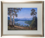 PAT DELANTY (Australian), landscape, oil on silk, signed lower left "Pat Delanty", ​50 x 66cm - 2