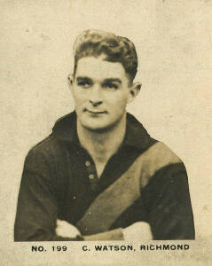 1929 Griffiths (Black Crow) "Football Series" [12/210] - all Richmond players. Fair/G.