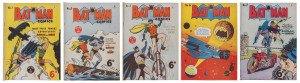 COMICS - BATMAN (Australian Issue): complete run of issues #1 to 34 plus issue #49, priced at 6d (issues 1-10) or 8d (from issue #11 onwards), generally well above-average condition, published by Colour Comics Pty Ltd /K.G. Murray Publishing Co (Sydney). 