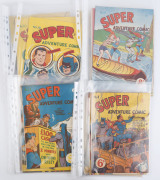 COMICS - SUPER ADVENTURE COMIC (Australian Issue): bundle of early issues comprising #1, 4-5, 8-15, 18-24, 27-28, 30-32, 35, 42 & 79; all front covers feature Superman and Batman, and often Superboy and/or Robin too, priced at 6d or 8d (from issue #11); s - 2