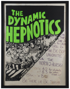 THE DYNAMIC HEPNOTICS poster for the release of "Strangeland" [1982], framed & glazed,