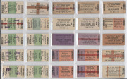 RAILWAY TICKETS - VICTORIA: Edmondson Tickets in 2 volumes with VR Rail/Bus services incl. Brighton-St Kilda Bus, Mt Evelyn Bus, VFL Park Bus, VR weekly tickets; also Change of Class, Periodical Passes, Overprinted 'E' Extension tickets of Journey, of Off - 2