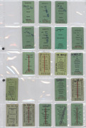 RAILWAY TICKETS - NEW SOUTH WALES: 1960s-1990s Edmondson Tickets 'A' to' Y' collection of 'Scheme' era tickets in three volumes, mostly in green with some other colours noted, Suburban and Country routes. (approx 730). - 5