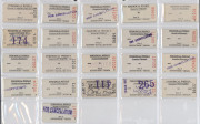 RAILWAY TICKETS - NEW SOUTH WALES: State Railway Authority 'Periodical Weekly' tickets 'A' to 'Y' collection in three volumes, tickets are mostly in white with a few in pink (NSWGR, several for Guildford) or yellow. (approx 930). - 4