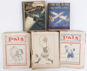 "PALS - An Australian Paper for Australian Boys": incomplete run from Vol.2 No.1 to Vol.5 No.13, issued between August 27, 1921 and November 22, 1924, includes editions with front cover artwork by Chales Tindall, Lance Driffield, Harold Herbert and Edgar 