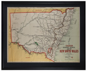 CRAIGIE'S GRAPHIC SCHOOL MAP OF NEW SOUTH WALES, by Craigie Map Company, Sydney, circa 1960, framed & glazed, overall 92 x 104cm.