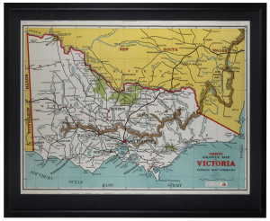 CRAIGIE'S GRAPHIC MAP OF VICTORIA, by Craigie Map Company, Sydney, circa 1960,
