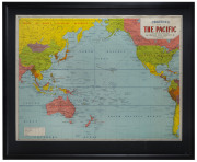 CRAIGIE'S MAP OF THE PACIFIC on Mercator's Projection, by Craigie Map Company, Sydney, circa 1960, framed & glazed, overall 93 x 114cm.