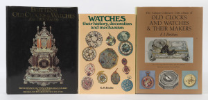 WATCHES & CLOCKS: "Old Clocks and Watches & their Makers" by Britten [1977]; "WATCHES their history, decoration and mechanism" by Baillee [1979]; "Britten's Old Clocks & Watches and their Makers" by Clutton, Baillie & Ilbert [1986]; all hardcovers, with d