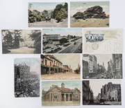 POSTCARDS: 1900s-50s mostly Melbourne & Regional Victoria selection with Melbourne street scenes, others of Ballarat, Bendigo & Werribee Gorge, etc; some real-photo cards noted; condition variable. (50 approx)