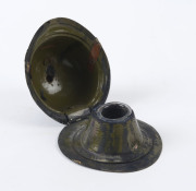 WW1 period military helmet inkwell, ​5cm high - 2