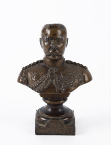 LORD KITCHENER antique bronze finished miniature bust titled "EARL KITCHENER", ​13.5cm high