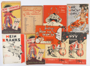 ARMSTRONG OF "THE ARGUS": A collection of Armstrong's cartoon annuals and collections including "War without Tears", "Stag at Bay!", "Civvy Symphony" (Dec.1946) and a few other items.