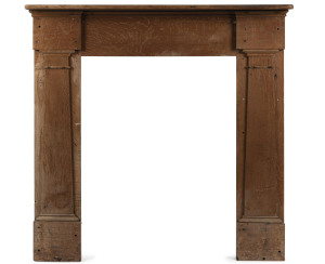 A Colonial fire surround in the Georgian style, she-oak casuarina, Albany (King George Sound) origin, Western Australia, circa 1835-40, 140cm high, 142cm wide, 17cm deep