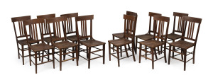 Set of 12 Australian hardwood chairs, early 20th century,
