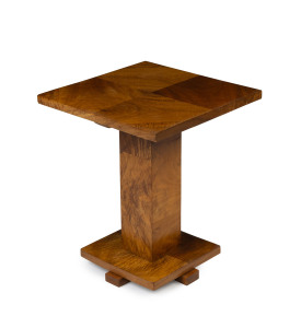 An Australian Art Deco square occasional table, Queensland origin, circa 1930s, ​54cm high, 44cm wide, 44cm deep