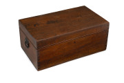 An Australian cedar blanket box cabin trunk, 19th century, ​32cm high, 76cm wide, 45cm deep