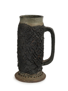 DAVID and HERMIA BOYD pottery vase with sgraffito decoration, incised "D + H Boyd", ​21cm high