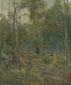 LANCE VIABEN SOLOMON (1913 - 1989), On the Bush Track, oil on board, signed lower left, 60 x 52cm.