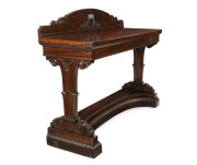 A superb Colonial servery table, finely carved in Australian cedar with hand-painted and carved armorial crest for the Poole family, New South Wales origin, circa 1830. A tour-de-force of Colonial craftsmanship, the design executed from the 1826 GEORGE SM - 2