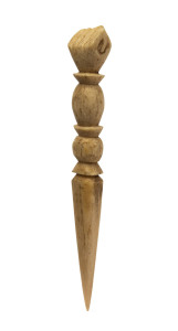 A sailor's fid, carved whalebone in the form of a fist, 19th century, ​14.5cm long