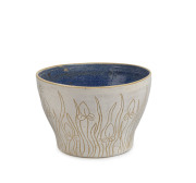 ARTHUR MERRIC BOYD pottery bowl with floral sgraffito motif, incised "Arthur Merric Boyd Pottery, 1946", 9cm high, 13.5cm diameter - 2