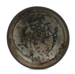 DAVID & HERMIA BOYD pottery fish bowl, incised "David + Hermia Boyd", 14cm diameter
