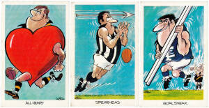 1972 Sunicrust "Weg's Footy Funnies", complete set [40]. Fair/G.
