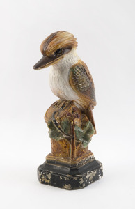 "HAPPY JACK", kookaburra statue, painted chalk ware, circa 1920s, ​38cm high