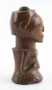 An African female fetish figure, carved wood, Basongye tribe, Southern Congo, 14.5cm high. - 3
