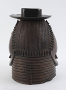 Bundu mask, double sided with removable European style hat, carved and patinated wood, Mendi tribe, Sierra Leone, ​34cm high - 3