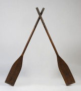 A pair of antique boat oars, 19th century, 133cm long