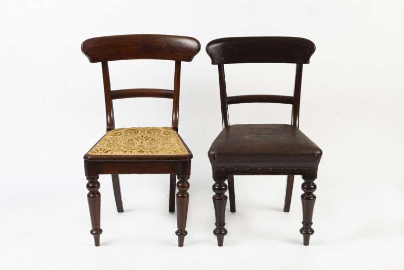 A pair of Colonial spade back cedar dining chairs, circa 1860