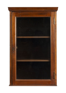 An antique medicine cabinet, cedar and pine, ex Victoria Docks Melbourne, late 19th century, 76cm high, 49cm wide, 30cm deep