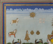 An Indian Hindu religious painting, 19th/20th century, ​59 x 74cm overall - 3