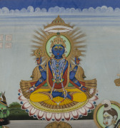 An Indian Hindu religious painting, 19th/20th century, ​59 x 74cm overall - 4