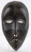 A ceremonial mask, carved and painted wood with metal eyes and teeth, Dan tribe, Ivory coast, ​19cm high - 2