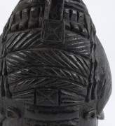 Bundu mask, double sided with two horns, carved wood with remains of painted black finish, Mendi tribe, Sierra Leone, ​44cm high - 8