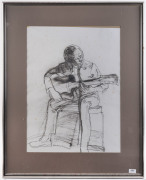 Vernon Langford MORCOM (b.1926) Guitar Blues, pastel and crayon, signed lower centre, - 2