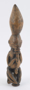 Tribal mask, statues, spoon etc, carved wood, African origin, ​the mask 21cm high - 3