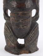 MAORI Tiki statue, carved wood with paua shell eyes (one missing), New Zealand origin, 19th century, ​31cm high - 4