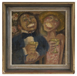 Joseph GREENBERG (1923 - 2007), portraits, (5 items), acrylic on board, the largest 19 x 19cm