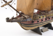 REVENGE scratch built model galleon with title plaque "Revenge, 1577, Sir Richard Grenville". 20th century, The Revenge built in 1577 had a colourful and illustrious career which included battling the Spanish Armada and later becoming Sir Francis Drake's - 9