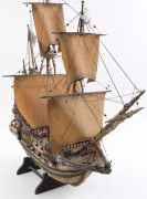 REVENGE scratch built model galleon with title plaque "Revenge, 1577, Sir Richard Grenville". 20th century, The Revenge built in 1577 had a colourful and illustrious career which included battling the Spanish Armada and later becoming Sir Francis Drake's - 10