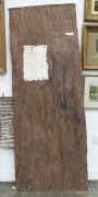 George Merwulunulu DJAYGURRNGA, Crocodile Dreaming, bark and natural earth pigment, Oenpelli label verso, Ref. No. D2734, REEEE, ​153 x 57cm - 3