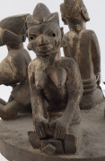 Gelede society mask topped with four figures, carved wood, Yoruba tribe, Nigeria, ​55cm high, 41cm wide - 6