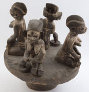 Gelede society mask topped with four figures, carved wood, Yoruba tribe, Nigeria, ​55cm high, 41cm wide - 7