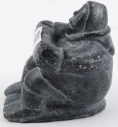 An Inuit seated figure, carved stone, Arctic North America, ​10cm high - 2