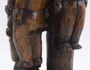 Flores ARIAS, Mexican folkart sculpture, carved timber, signed "ARIAS" mid 20th century, ​53cm high - 4