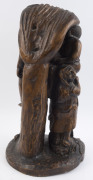 Flores ARIAS, Mexican folkart sculpture, carved timber, signed "ARIAS" mid 20th century, ​53cm high - 8